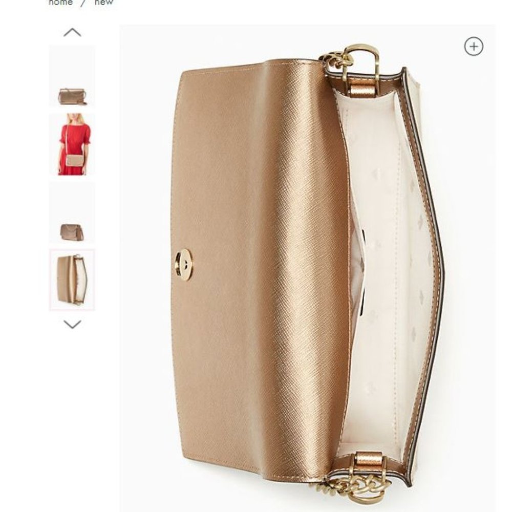 Kate Spade Metallic Gold Crossbody NWT - Picture 4 of 6